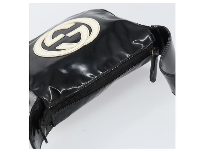 Bolsa de Ombro GUCCI Esmalte Preto Auth 160485 - vista 6