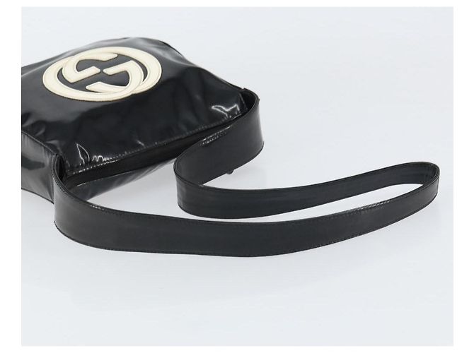 Bolsa de Ombro GUCCI Esmalte Preto Auth 160485 - vista 7
