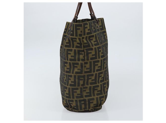 Borsa a mano in tela Zucca FENDI marrone nera Auth BA9302 Nero - vista 5