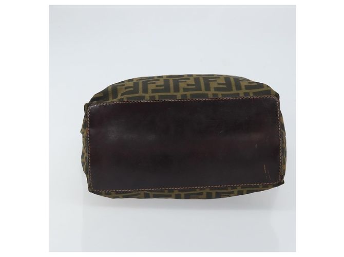 Borsa a mano in tela Zucca FENDI marrone nera Auth BA9302 Nero - vista 9