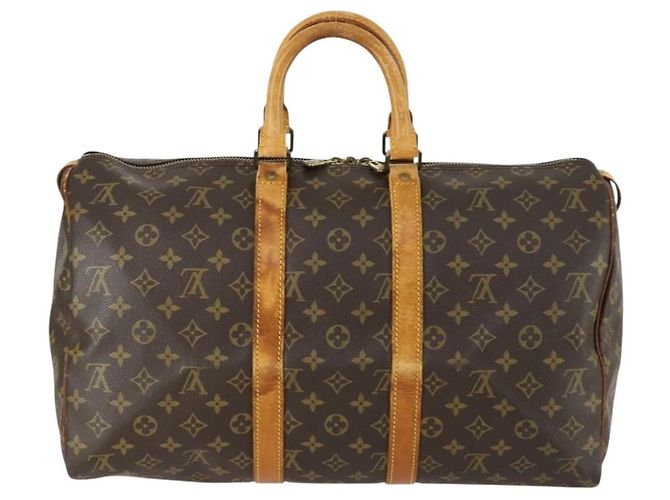 LOUIS VUITTON Borsa Boston Monogram Keepall 45 M41428 Auth LV 158284 Monogramma - vista 3