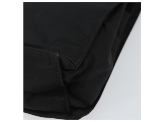 PRADA Borsa a mano in nylon nero argento Auth 159055 - vista 10