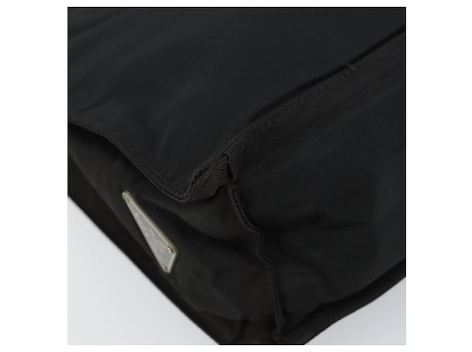 PRADA Borsa a mano in nylon nero argento Auth 159055 - vista 11