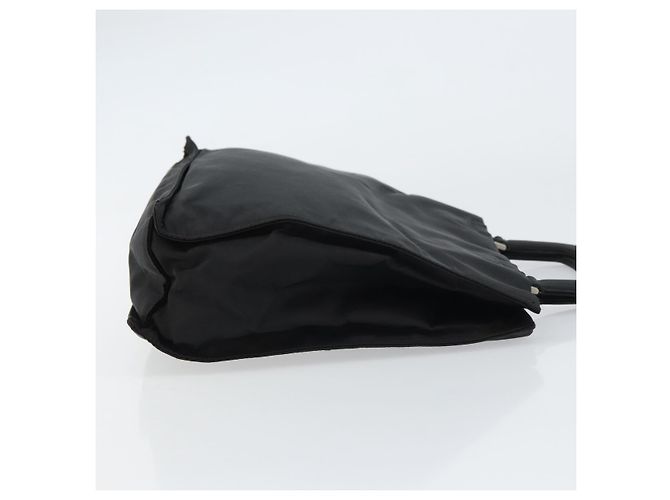 PRADA Borsa a mano in nylon nero argento Auth 159055 - vista 4