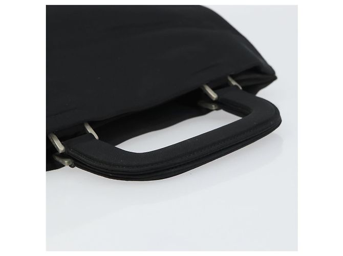 PRADA Borsa a mano in nylon nero argento Auth 159055 - vista 7