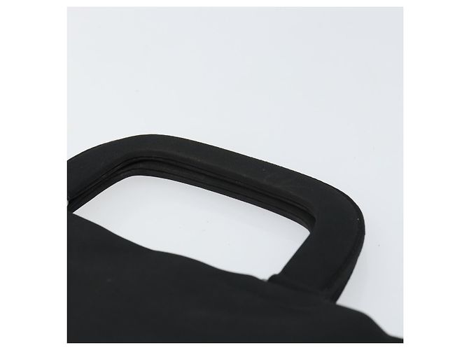 PRADA Borsa a mano in nylon nero argento Auth 159055 - vista 8