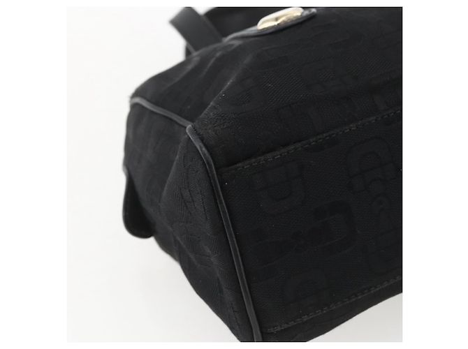 Borsa a mano GUCCI in tela nera e oro 248270 Auth ka1280 Nero D'oro - vista 11