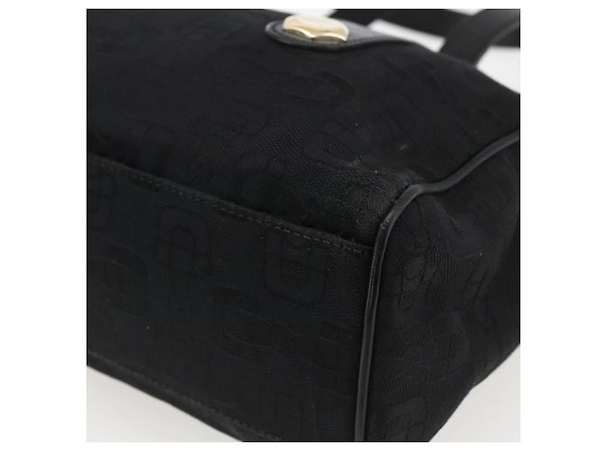 Borsa a mano GUCCI in tela nera e oro 248270 Auth ka1280 Nero D'oro - vista 12