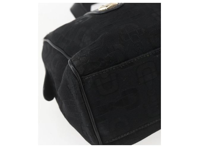 Borsa a mano GUCCI in tela nera e oro 248270 Auth ka1280 Nero D'oro - vista 13