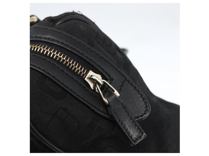 Borsa a mano GUCCI in tela nera e oro 248270 Auth ka1280 Nero D'oro - vista 14