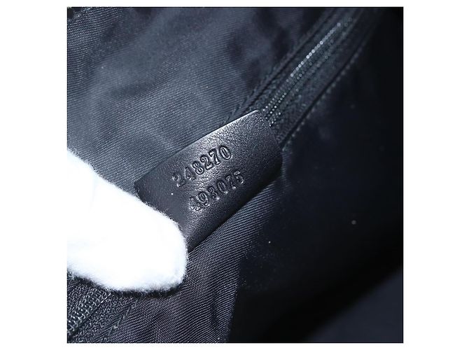 Borsa a mano GUCCI in tela nera e oro 248270 Auth ka1280 Nero D'oro - vista 21