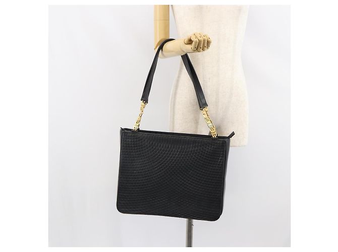 BALLY Borsa Tote in Pelle Nera Oro Auth BA9361 Nero D'oro - vista 23