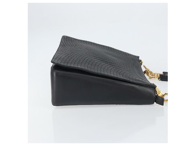 BALLY Borsa Tote in Pelle Nera Oro Auth BA9361 Nero D'oro - vista 4