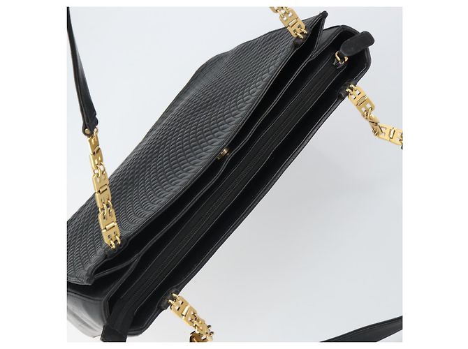 BALLY Borsa Tote in Pelle Nera Oro Auth BA9361 Nero D'oro - vista 6