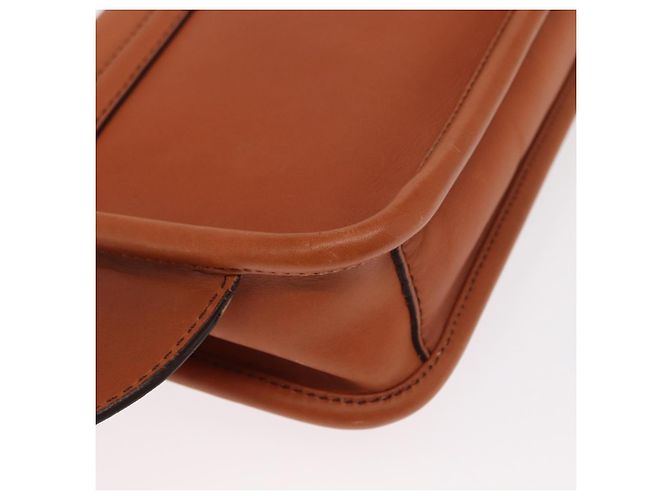 Borsa a tracolla in pelle marrone Coach Auth am10204 - vista 12