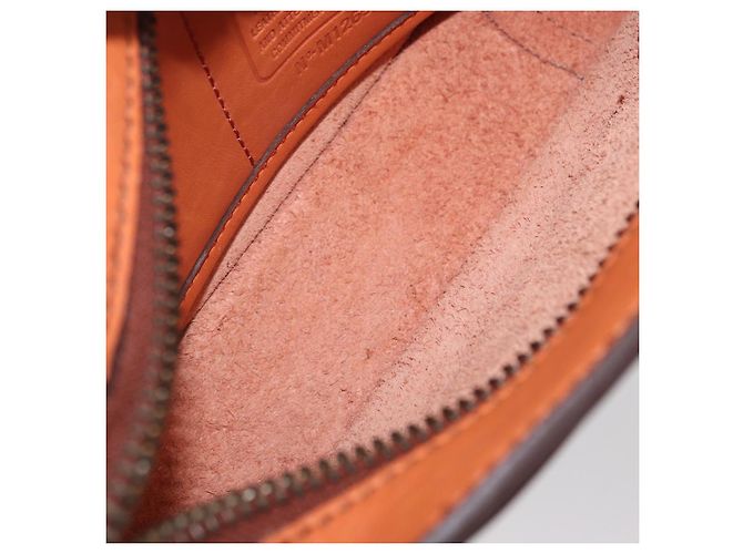 Borsa a tracolla in pelle marrone Coach Auth am10204 - vista 21
