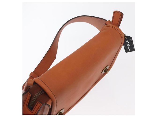 Borsa a tracolla in pelle marrone Coach Auth am10204 - vista 6