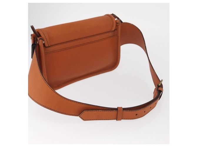 Borsa a tracolla in pelle marrone Coach Auth am10204 - vista 7