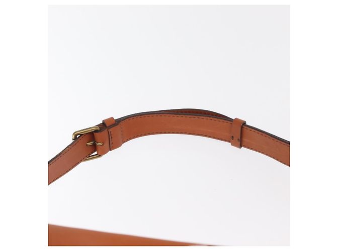 Borsa a tracolla in pelle marrone Coach Auth am10204 - vista 8