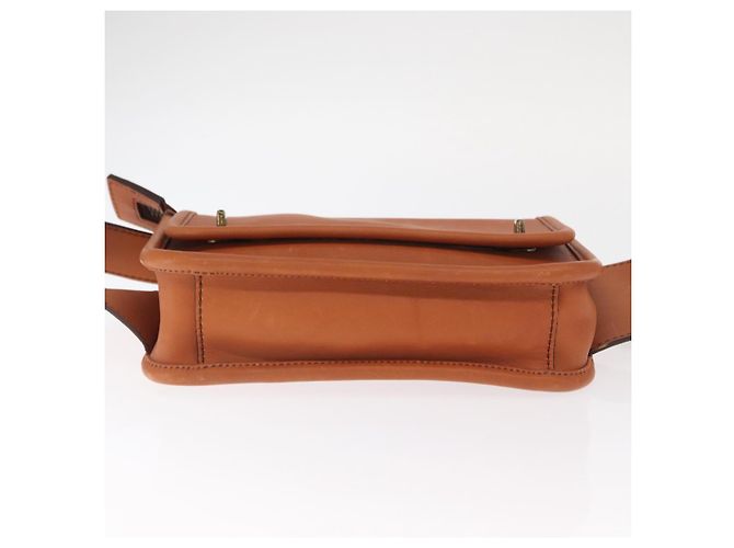 Borsa a tracolla in pelle marrone Coach Auth am10204 - vista 9