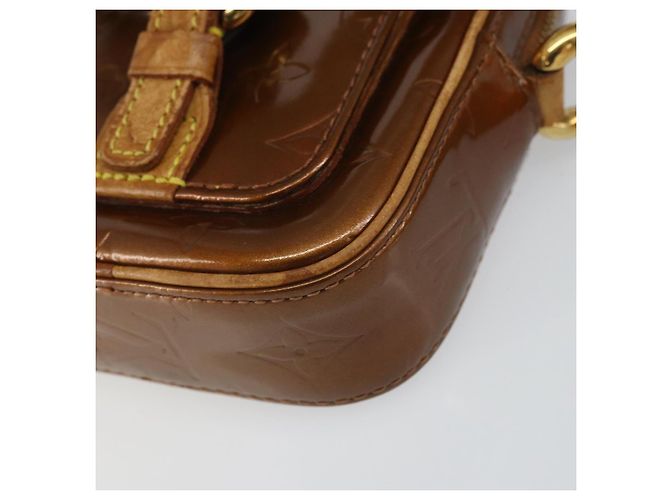 LOUIS VUITTON Borsa a Spalla Monogram Vernis Christie PM Bronzo M91111 Auth ka1269 - vista 10