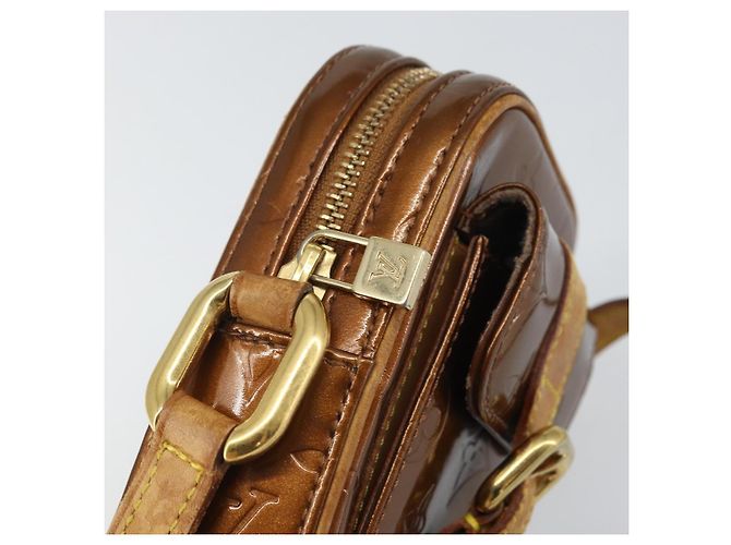 LOUIS VUITTON Borsa a Spalla Monogram Vernis Christie PM Bronzo M91111 Auth ka1269 - vista 14