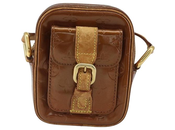 LOUIS VUITTON Borsa a Spalla Monogram Vernis Christie PM Bronzo M91111 Auth ka1269 - vista 2