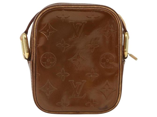 LOUIS VUITTON Borsa a Spalla Monogram Vernis Christie PM Bronzo M91111 Auth ka1269 - vista 3