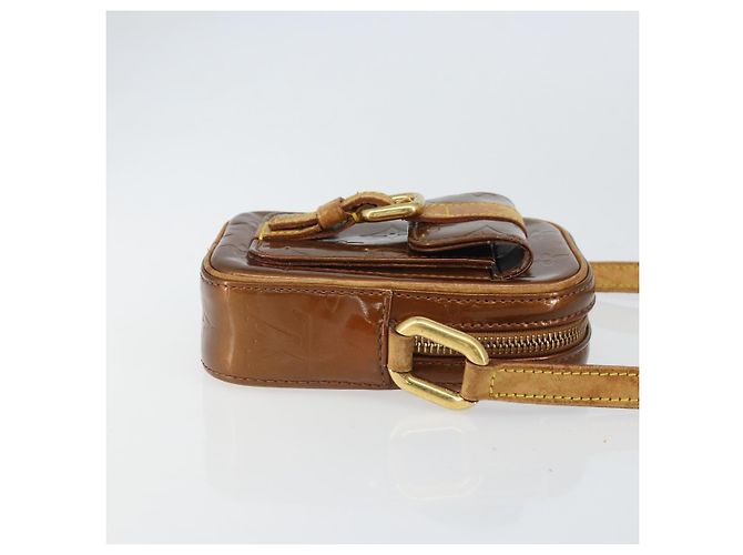 LOUIS VUITTON Borsa a Spalla Monogram Vernis Christie PM Bronzo M91111 Auth ka1269 - vista 4
