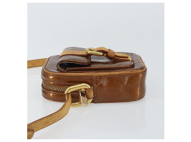 LOUIS VUITTON Borsa a Spalla Monogram Vernis Christie PM Bronzo M91111 Auth ka1269 - vista 5
