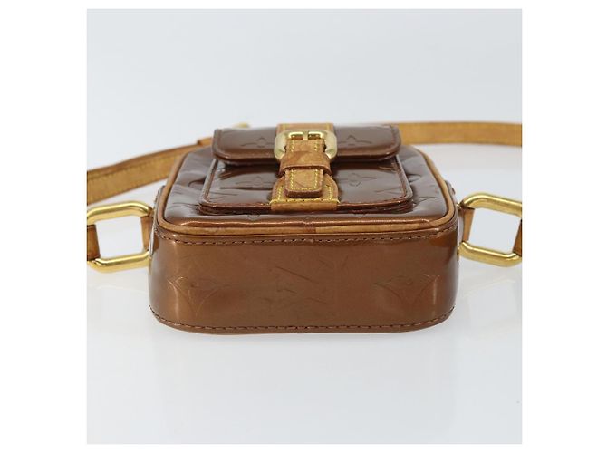 LOUIS VUITTON Borsa a Spalla Monogram Vernis Christie PM Bronzo M91111 Auth ka1269 - vista 9