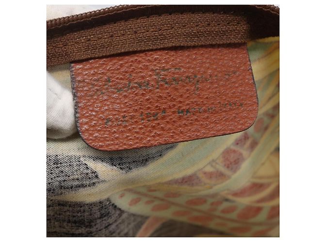 Borsa a Spalla Salvatore Ferragamo Marrone Oro Auth ka1379 D'oro - vista 15