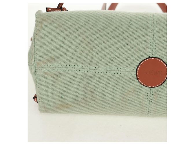 LOEWE Anagram Tasche aus Canvas Hellgrün Auth 159034 - Ansicht 12