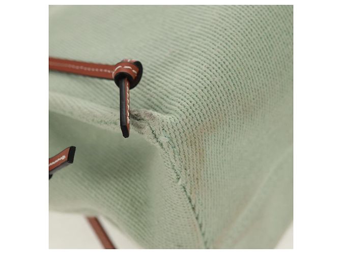 LOEWE Anagram Tasche aus Canvas Hellgrün Auth 159034 - Ansicht 13