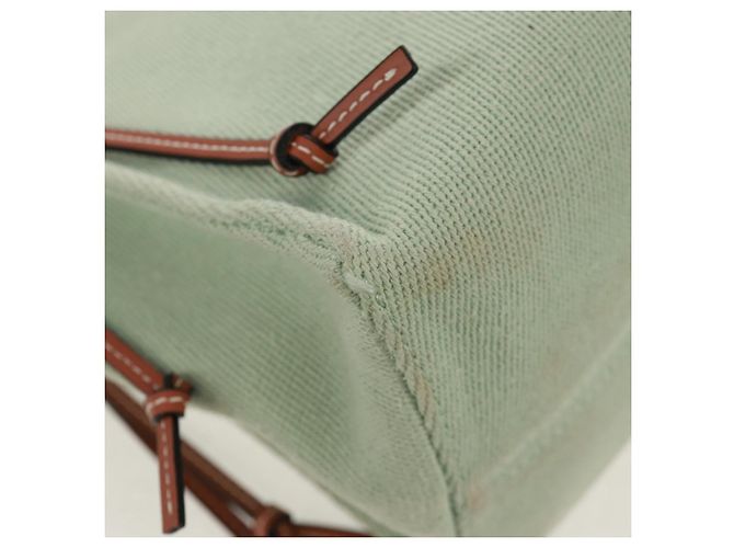 LOEWE Anagram Tasche aus Canvas Hellgrün Auth 159034 - Ansicht 15