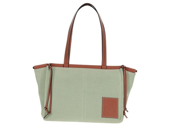 LOEWE Anagram Tasche aus Canvas Hellgrün Auth 159034 - Ansicht 2