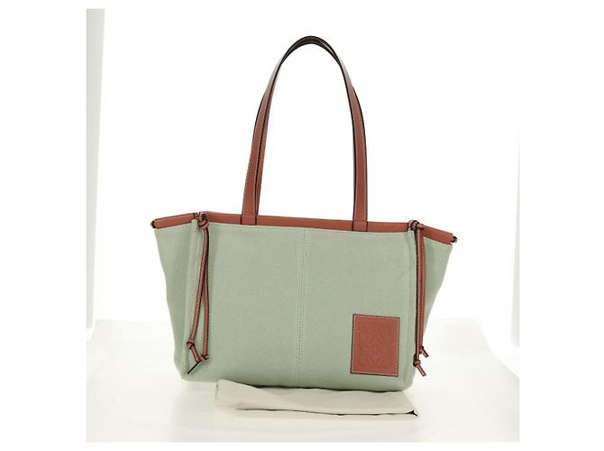 LOEWE Anagram Tasche aus Canvas Hellgrün Auth 159034 - Ansicht 26