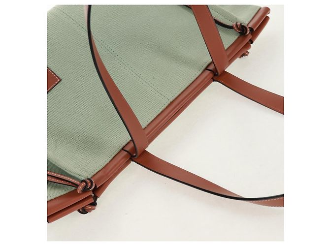 LOEWE Anagram Tasche aus Canvas Hellgrün Auth 159034 - Ansicht 7