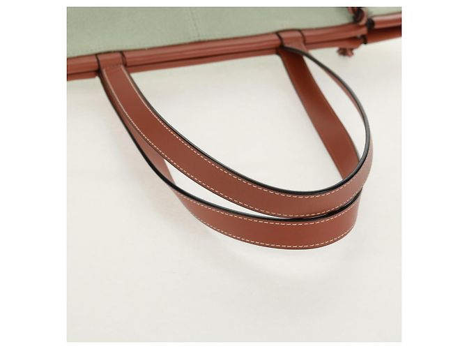 LOEWE Anagram Tasche aus Canvas Hellgrün Auth 159034 - Ansicht 8