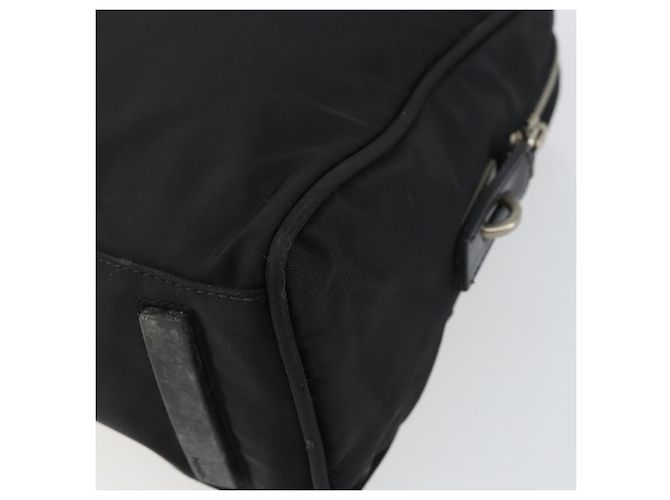 PRADA Borsa a mano in nylon nero argento Auth 159051 - vista 12