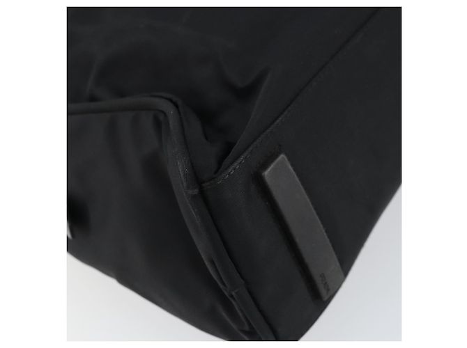 PRADA Borsa a mano in nylon nero argento Auth 159051 - vista 13