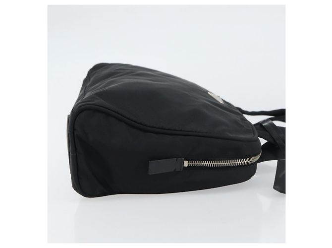 PRADA Borsa a mano in nylon nero argento Auth 159051 - vista 4