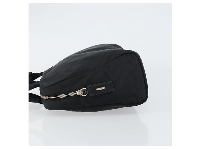 PRADA Borsa a mano in nylon nero argento Auth 159051 - vista 5