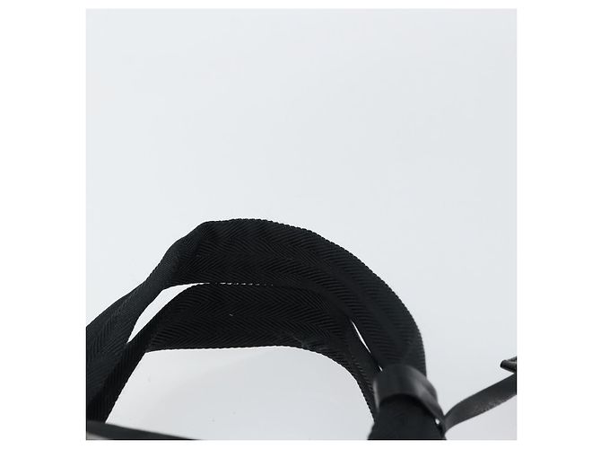PRADA Borsa a mano in nylon nero argento Auth 159051 - vista 8