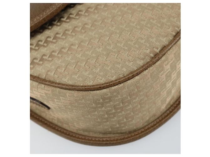 Bolso de Hombro GUCCI de Nylon Cuero Beige Dorado 007 754 0074 Auth ep12620 - vista 11