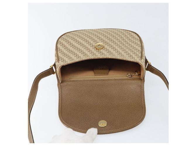Bolso de Hombro GUCCI de Nylon Cuero Beige Dorado 007 754 0074 Auth ep12620 - vista 15