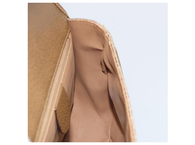 Bolso de Hombro GUCCI de Nylon Cuero Beige Dorado 007 754 0074 Auth ep12620 - vista 18