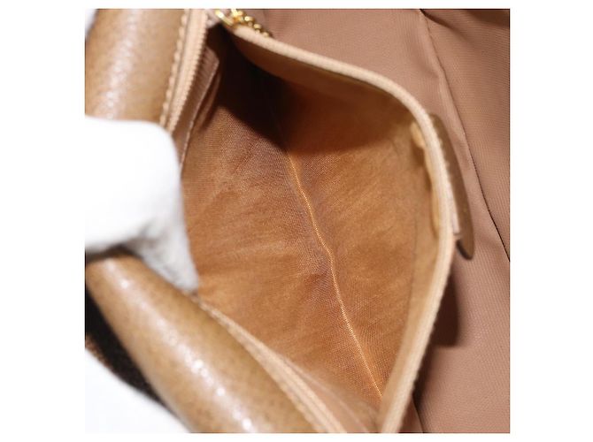 Bolso de Hombro GUCCI de Nylon Cuero Beige Dorado 007 754 0074 Auth ep12620 - vista 21