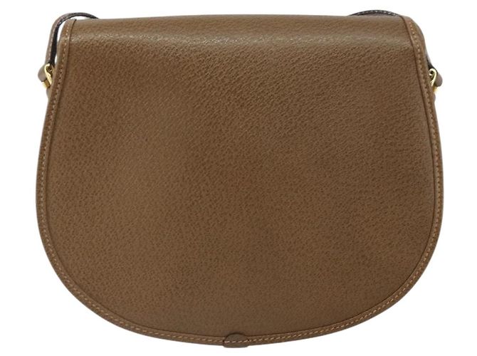 Bolso de Hombro GUCCI de Nylon Cuero Beige Dorado 007 754 0074 Auth ep12620 - vista 3