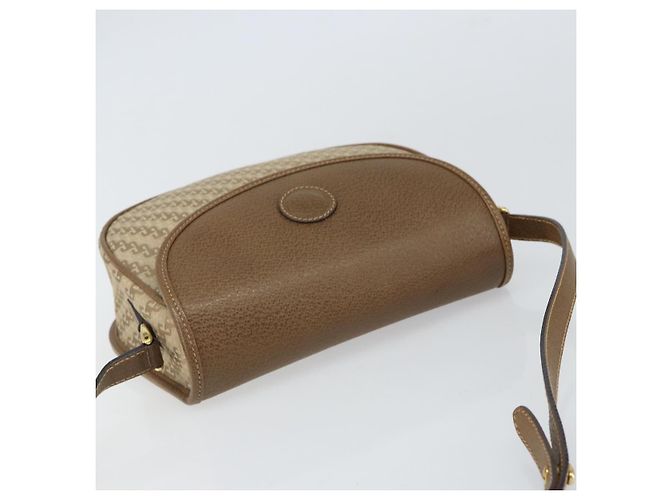 Bolso de Hombro GUCCI de Nylon Cuero Beige Dorado 007 754 0074 Auth ep12620 - vista 6
